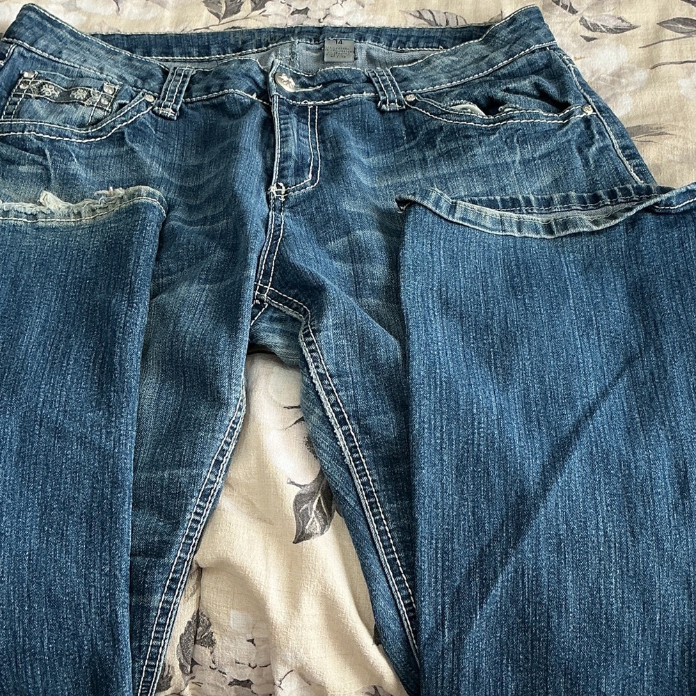 Source Unknown Women's Straight Leg Blue Jeans